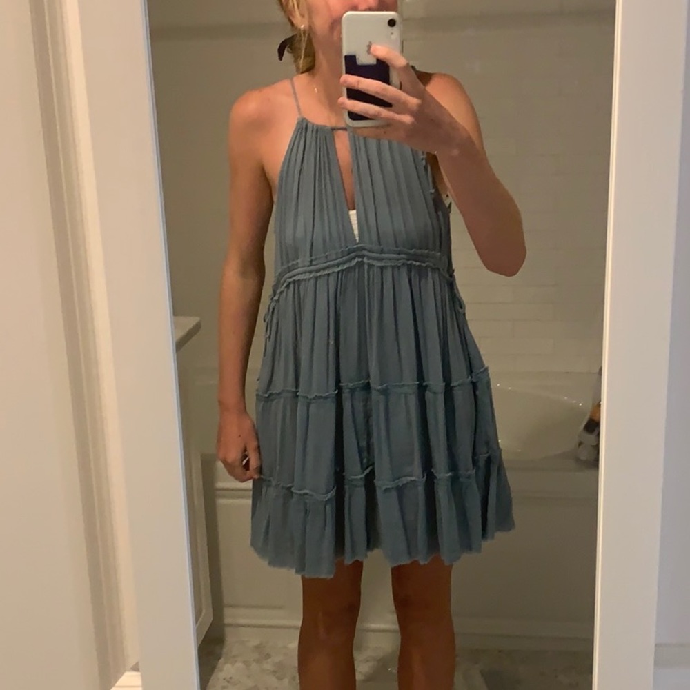 Blueish Green Flowy Dress